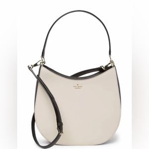 NWT Kate Spade NY Cameron Street Lora Tusk Black Leather Hobo Crossbody Bag